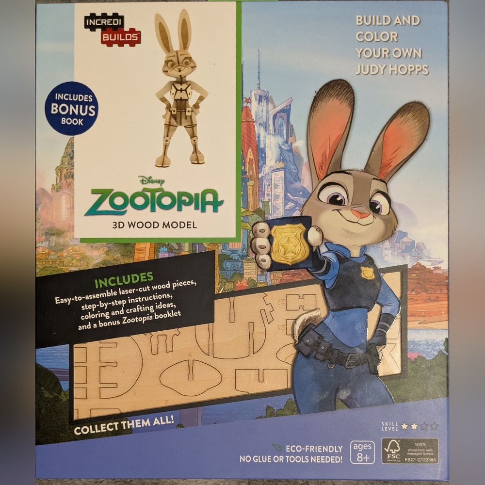 Disney Zootopia 3D Wood Model Kit